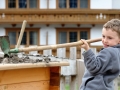 Das Steirerhof-Team beim Vorbereiten des Projektes "Schule am Bauernhof"